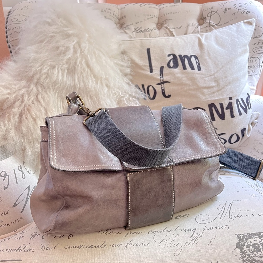 Frank Exe Genuine Leather Crossbody Messenger Bag